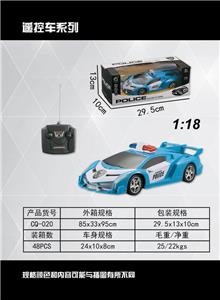 1：18四通遥控车  法拉利LF警车/兰博基尼毒药警车     灯光 - OBL872246