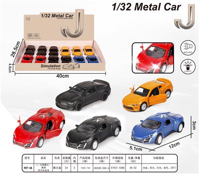 1:32合金回力仿真车雪佛兰、莱肯带声光，包电（AG13*3） - OBL872901