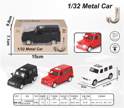 1:32越野奔驰合金回力车带声光，包电（AG13*3） - OBL872941
