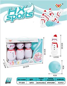 6 BOTTLES AND 1 BALL PVC BOWLING BALL - OBL872970