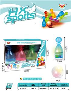 6 LIGHT BOTTLE 1 LIGHT BALL PVC BOWLING BALL - OBL872972