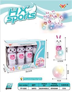 6 LIGHT BOTTLE 1 LIGHT BALL PVC BOWLING BALL (WHITE RABBIT) - OBL872973