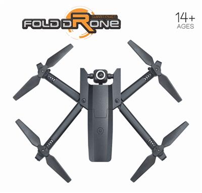 2.4G FOLDING QUADCOPTER 480P MOBILE PHONE CONTROL WIFI CONNECTION REAL-TIME MAP GRAY BLACK - OBL873271