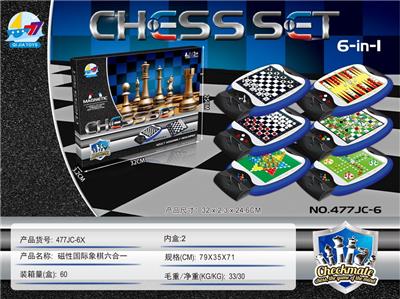 MAGNETIC CHESS SIX-IN-ONE - OBL873634