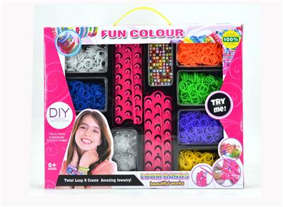 COLORFUL RUBBER BAND WOVEN BRACELET - OBL874108