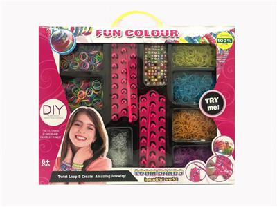 GLITTERING POWDER RUBBER BAND WOVEN BRACELET - OBL874110