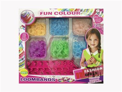 GLITTERING POWDER RUBBER BAND WOVEN BRACELET - OBL874111