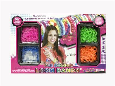 COLORFUL RUBBER BAND WOVEN BRACELET - OBL874112