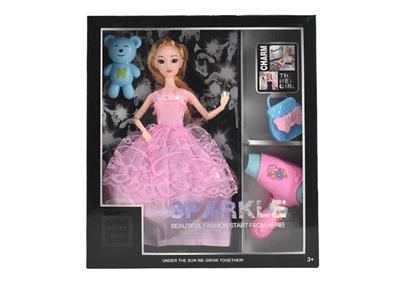 11.5-INCH REAL BODY 9-JOINT FASHION 3D BARBIE WITH BLOWER ACCESSORIES - OBL874454