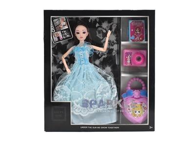 11.5-INCH REAL BODY 9-JOINT FASHION 3D BARBIE WITH CAMERA AND BAG ACCESSORIES - OBL874455