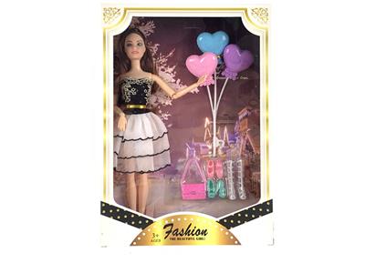 11.5-INCH REAL BODY 9-JOINT FASHION BARBIE WITH BALLOON BLISTER ACCESSORIES - OBL874459