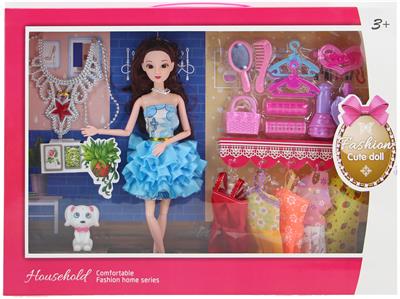 11 INCH 11 JOINT 3D REAL-EYE REAL CLOTHES FOR BEAUTIFUL GIRL WITH NECKLACE HANGER - OBL874487