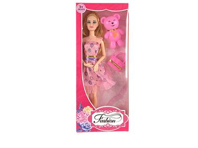 11.5 SOLID BODY 12 JOINT FASHION BARBIE WITH BEAR BAG ACCESSORIES - OBL874494