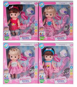 4 8-INCH LIVE EYE GIRLS WITH COMB AND HAIRPIN - OBL874502