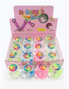 FINE PINK SUNFLOWER CARD FLASH BOUNCING BALL - OBL874712