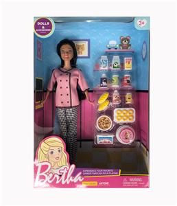 11-INCH STYLISH BLACK-SKINNED CHEF 鑺?DOLL - OBL874928