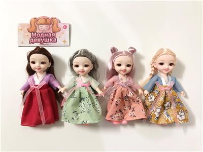 6 INCH JOINT FASHION REAL EYE KOREAN CLOTHING DOLL - OBL875451