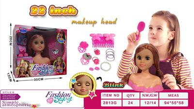 22 inch half body makeup head - OBL876222