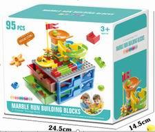 DOUBLE-LAYERED BALL TRACK LARGE PARTICLES PUT TOGETHER BUILDING BLOCKS (95PCS) - OBL876307