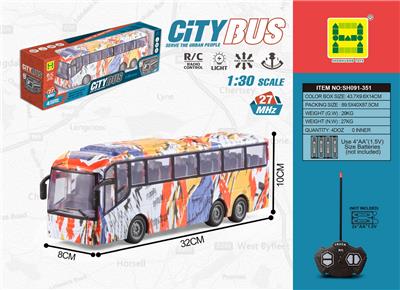 1：30四通灯光水印巴士遥控车 - OBL876357