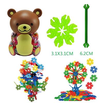 3.1CM LEAF SNOWFLAKE BRICK BEAR CAN 150PCS - OBL877040
