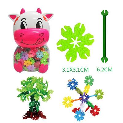 400PCS COW CAN IN 3.1CM LEAF SNOWFLAKE BUILDING BLOCK - OBL877043