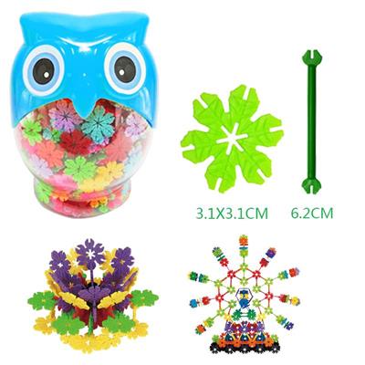 3.1CM LEAF SNOWFLAKE BUILDING BLOCKS OWL CAN 700PCS - OBL877044