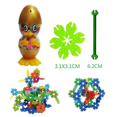 3.1CM LEAF SNOWFLAKE BLOCKS RESURRECTION EGG 300PCS - OBL877047