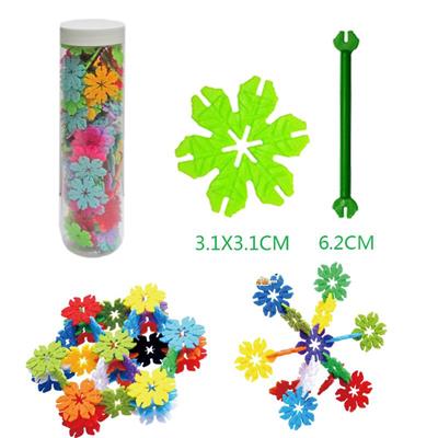 3.1CM LEAF SNOWFLAKE BRICK ROUND BOTTLE CAN 130PCS - OBL877049