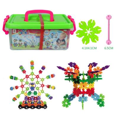 4.1CM LEAF SNOWFLAKE BUILDING BLOCKS IN THE BOX 500PCS - OBL877052