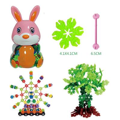 4.1CM LEAF SNOWFLAKE BRICK RABBIT CAN 300PCS - OBL877053