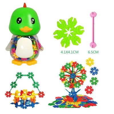 4.1CM LEAF SNOWFLAKE BUILDING BLOCK DUCK CAN 300PCS - OBL877054