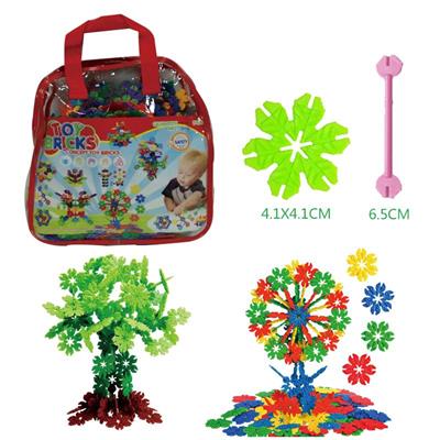 4.1CM LEAF SNOWFLAKE BUILDING BLOCK PVC HANDBAG 450PCS - OBL877057