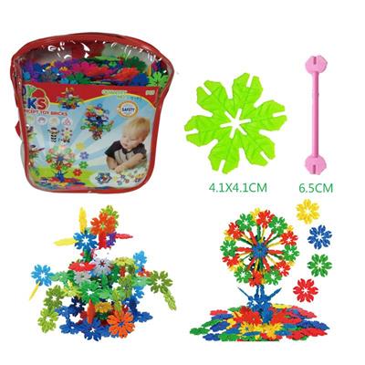 4.1CM LEAF SNOWFLAKE BUILDING BLOCK PVC BACKPACK 350PCS - OBL877058