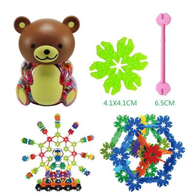 4.1CM LEAF SNOWFLAKE BRICK BEAR CAN 80PCS - OBL877064