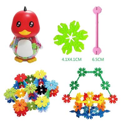 4.1CM LEAF SNOWFLAKE BRICK DUCKLING CAN 80PCS - OBL877066