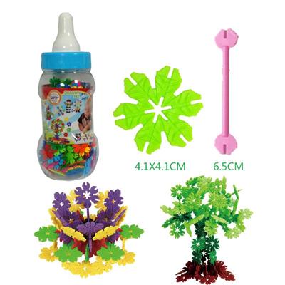 4.1CM LEAF SNOWFLAKE BUILDING BLOCK LARGE MILK BOTTLE CAN 500PCS - OBL877070