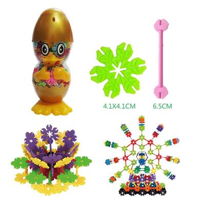 4.1CM LEAF SNOWFLAKE BLOCKS RESURRECTION EGG 150PCS - OBL877071