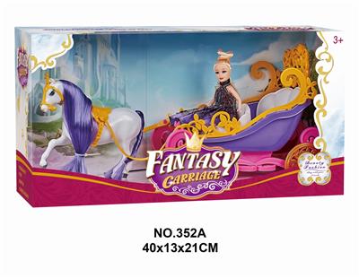 STATIC PONY AND CAR BUCKET AND 15.5CM REAL DOLL - OBL877813