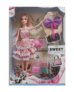 11 INCH SOLID BARBIE WITH COMBED HAT SHOE BAG - OBL878127