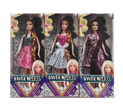 11 INCH LONG BRAIDED BARBIE (3 MIXED) - OBL878128