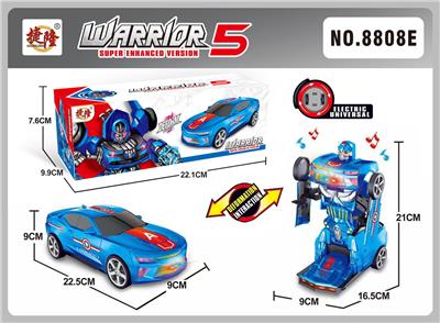 电动音乐闪灯万向黄蜂车型变形车 - OBL878187