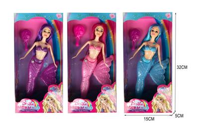 11 INCH LIGHT MERMAID BARBIE DOLL / REAL BODY \/ 3 MIXED \/ ELECTRIC PACKAGE - OBL878688
