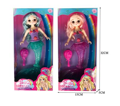 11 INCH LIGHT MUSIC MERMAID BARBIE DOLL / REAL BODY \/ 2 MIXED \/ ELECTRIC PACKAGE - OBL878689