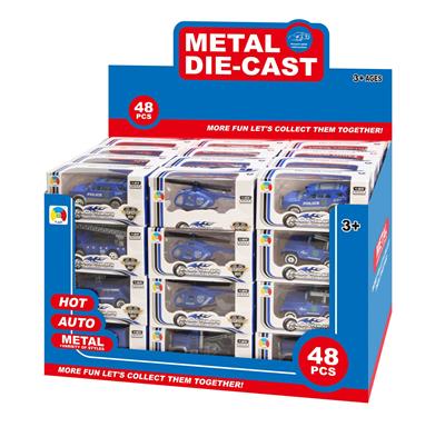 SIX POLICE ALLOY CARS AND ONE ALLOY AIRCRAFT (48PCS) - OBL879662