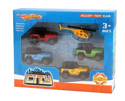 ONE ALLOY AIRCRAFT AND FOUR ALLOY SIMULATION RETURN TRUCKS - OBL879691