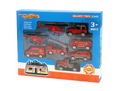 2 ALLOY AIRPLANES AND 6 ALLOY FIRE TRUCKS - OBL879706