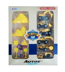 6 ENGINEERING CARS WITH MOUNTAIN ROAD SIGNS - OBL879740