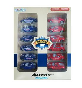 SIX ALLOY SIMULATION POLICE CARS WITH SIX ALLOY SIMULATION FIRE ENGINES - OBL879751