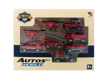 2 ALLOY AIRCRAFT WITH 6 ALLOY FIRE ENGINES - OBL879760